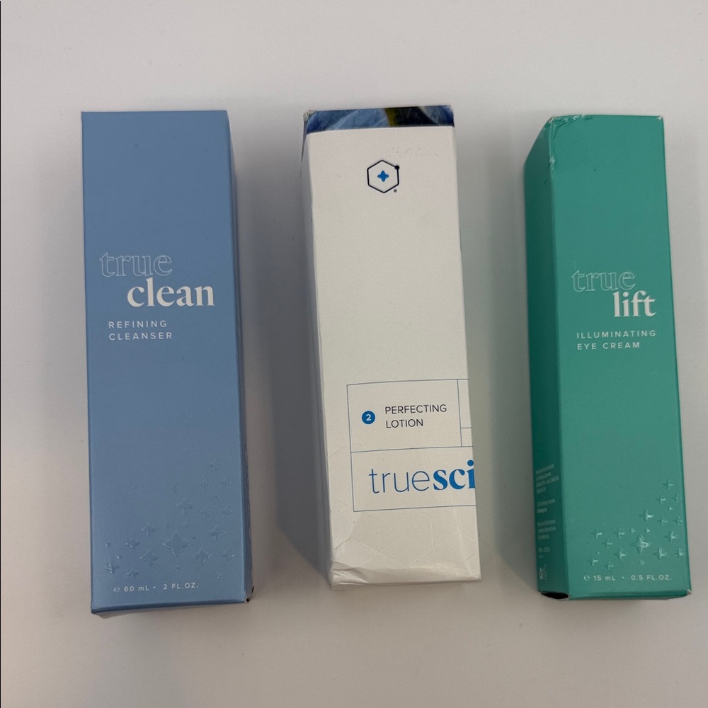 TruScience Clean Perfecting Lotion True Lift Eye Cream BUNDLE OF 3 NEW SEALED